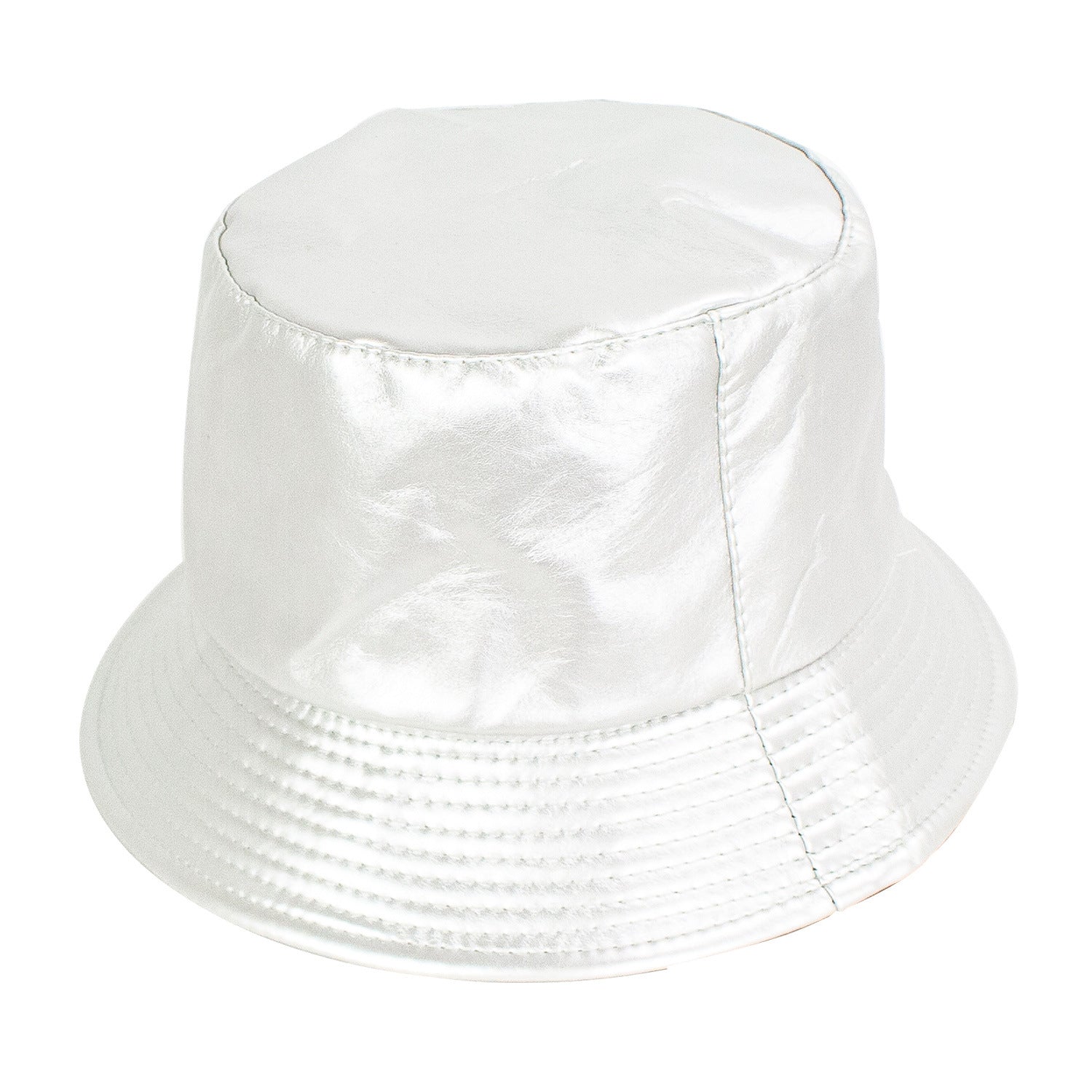 Nova Coton Polyester Metallic Bucket Hat Doba Silver